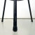 Mid-Century Italian Modern Black Metal and Blue Fabric Tripod Stool, 1950s For Sale - Image 11 of 12