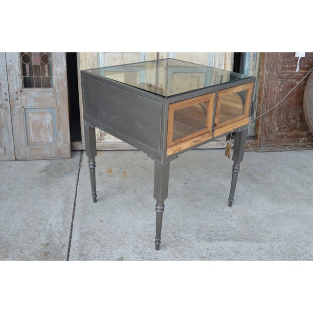 Industrial Display Cabinet Table For Sale - Image 4 of 5