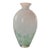 Contemporary Heavy Large Glass Vase Milk White and Green For Sale