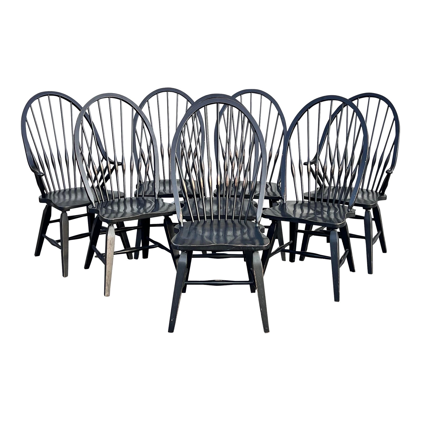 Broyhill Attic Heirlooms Windsor Dining Chairs Set of 8 Chairish