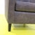 Brown Leather Club Chair with Exposed Stitching and Wooden Legs For Sale - Image 4 of 8