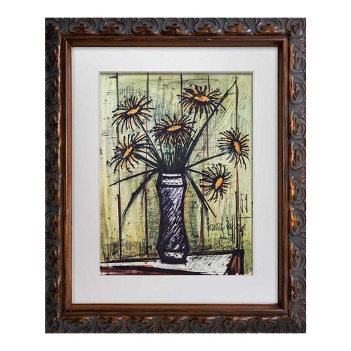 文学・小説 Bernard Buffet Lithographie Rare Original French Modernist H.C. Proof Lithograph Signed