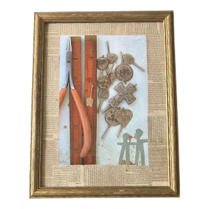 Contemporary Original Wayne Cunningham Abstract Collage