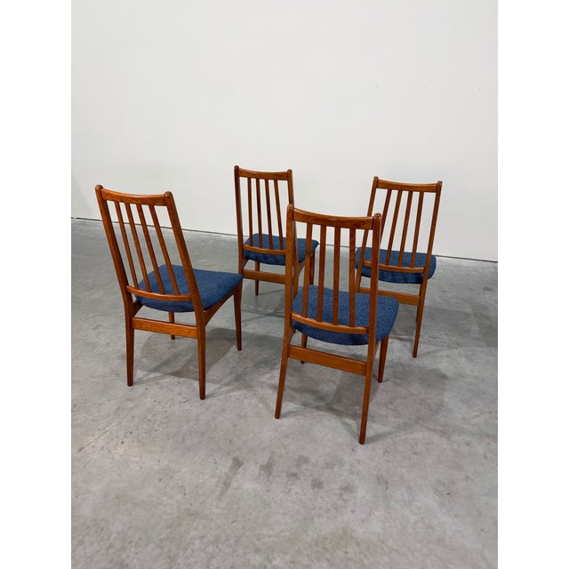 Mid-Century Modern Danish Teak Mid Century Dining Chairs, Set of 4 For Sale - Image 3 of 12