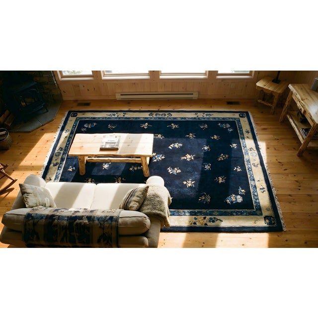 Late 19th Century Chinese Peking Carpet ( 9'6" x 11'7" - 290 x 353 ) For Sale - Image 11 of 13