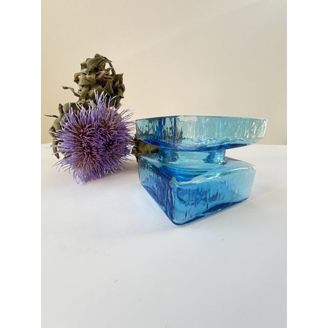 Aqua Blue Pala Glass Vase by Helena Tynell for Riihimäen Lasi, Finland, 1964 For Sale - Image 13 of 18