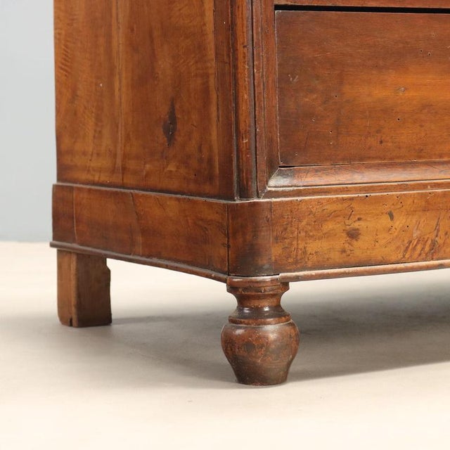 Brown 19th Century Louis Philippe Walnut Chest of Drawers, Italy For Sale - Image 8 of 12