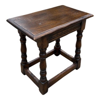 Vintage English Joint Stool For Sale
