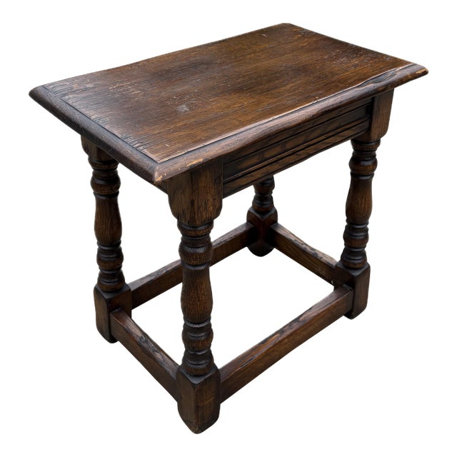 Vintage English Joint Stool For Sale