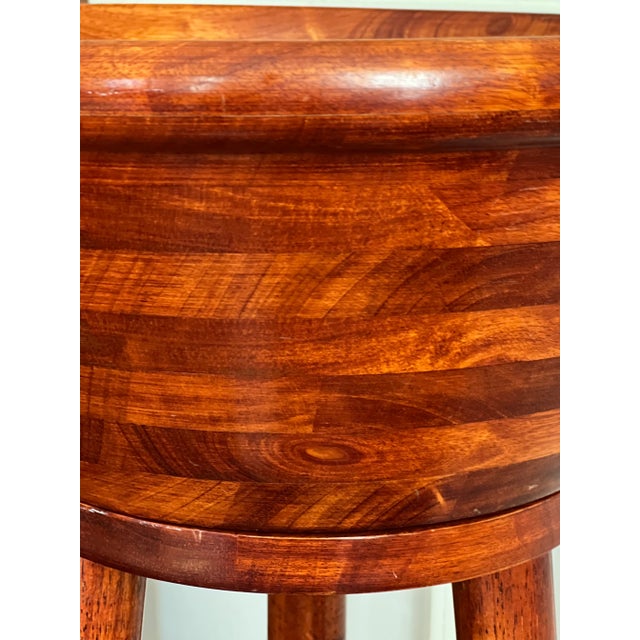 Vintage Rosewood Bowl on Stand, 2 Piece Set For Sale - Image 4 of 6