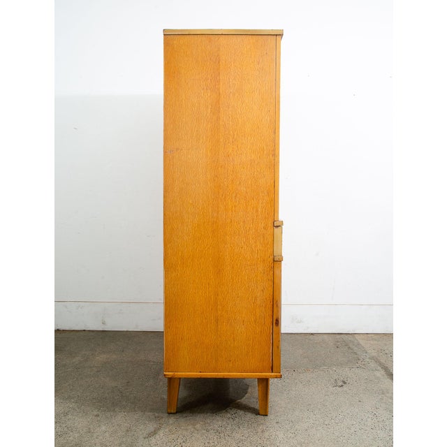 Mid-Century Modern 1960s Mid Century Modern China Cabinet Hutch Meier Pohlmann Blonde Glass Doors Vintage For Sale - Image 3 of 11