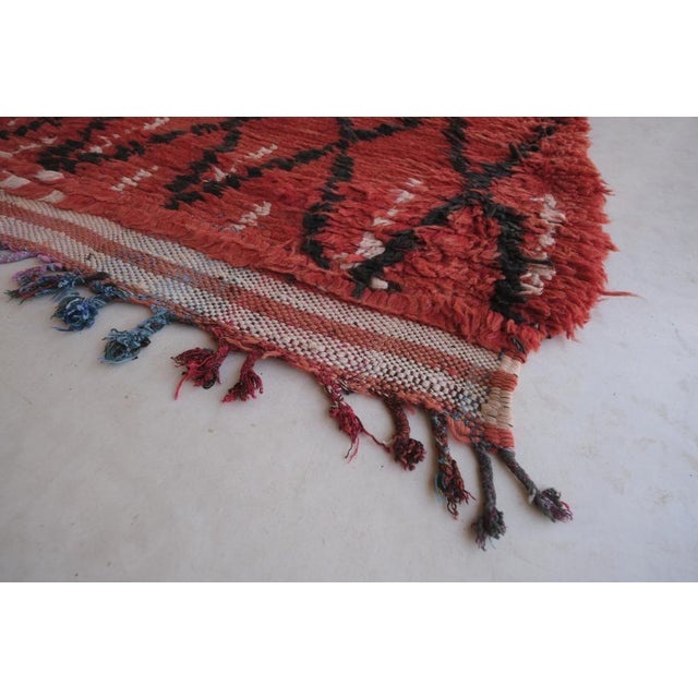 Red Abstract Moroccan Rug For Sale In Cleveland - Image 6 of 8