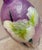 Japanese Miniature Antique Japanese Meiji Era Cloisonné Enamel Ginbari Vase in Silver With Irises, Signed For Sale - Image 3 of 12