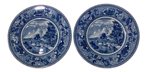 Vintage Johnson Brothers Historic America Bread Plates- a Pair