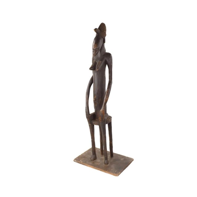 Wood Early 20th Century Senufo Female Figure on Custom Base Mali For Sale - Image 7 of 8