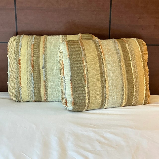 Mid-Century Boho Chic Kilim Accent Decorative Pillows - A Pair. For Sale - Image 4 of 8