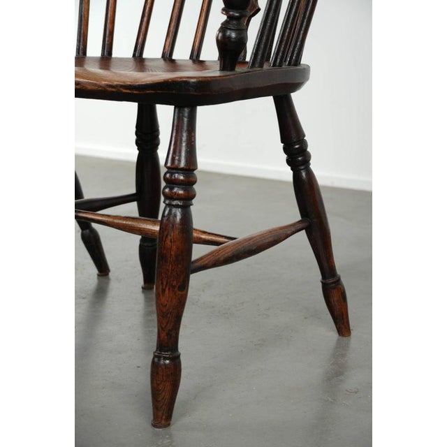 Antique English Highback Windsor Dining Chairs, Set of 4 For Sale - Image 15 of 18