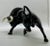 1950's Ceramic Black Bull Figurine With White Horns, a Pair For Sale - Image 4 of 13