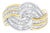 10KT Two-Toned Gold Diamond Bypass Ring (1 cttw, H-I Color, SI1-SI2 Clarity) For Sale