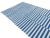 Handmade Sky Blue and White Cotton Vegetable Dyed Striped Rug - 9'x12' For Sale - Image 6 of 10