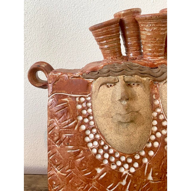 Ceramic Vintage Original Studio Potter Vase For Sale - Image 7 of 12