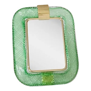 Mid 20th Century Murano Green Photo Frame by Barovier E Toso