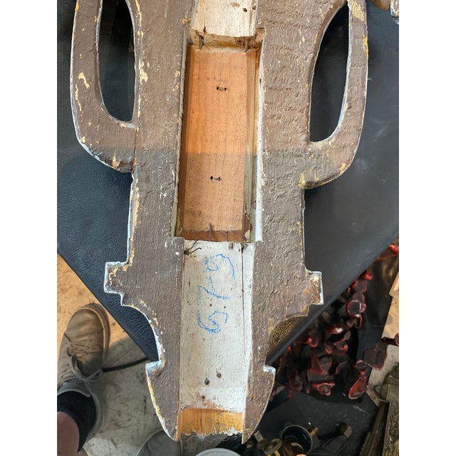 French 1880s French Carved Wood Barometer For Sale - Image 3 of 12