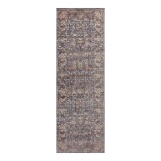 Chris Loves Julia x Loloi Rosemarie Graphite / Multi 2'-7" x 12'-0" Runner Rug For Sale