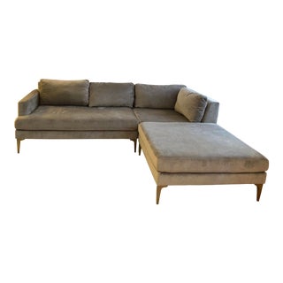 West Elm Andes Three Piece Sectional For Sale