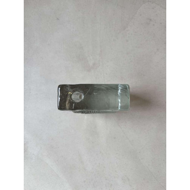 A rare solifleur block vase designed by Heiner Düsterhaus for Walther Glas in Germany in the 1970s. This minimalist glass...