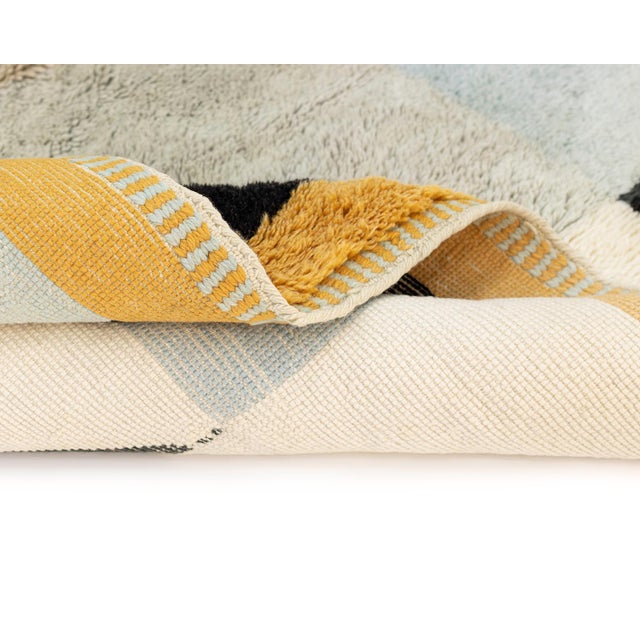 Textile Premium Hand-Knotted Moroccan Wool Rug | 9'8" X 6'8" | One of a Kind For Sale - Image 7 of 9