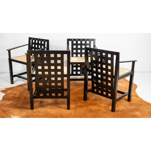 1980s Cassina Ds4 Armchairs by Charles Rennie Mackintosh - Set of 4 For Sale - Image 11 of 18