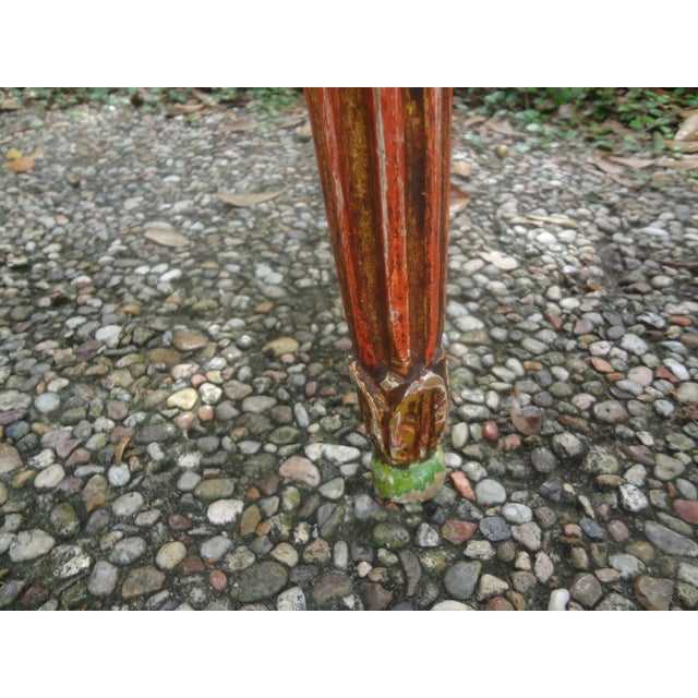 1920s Pair of Italian Painted Draped Poufs For Sale In Houston - Image 6 of 12
