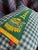 Description: Vintage Idaho Native American Felt Pennant from around the 1960s, unknown date. Sewn with new green plaid...