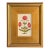 Original Hand-Painted Red Floral Motif Paining, Framed For Sale