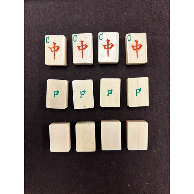 Antique Chinese Mahjong Set - No Box For Sale - Image 4 of 17