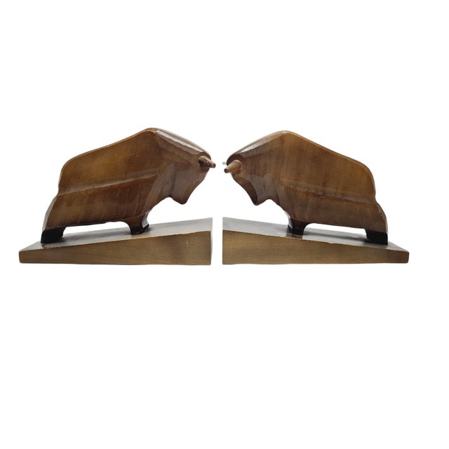 Vintage Figurative Wooden Bookends, 1950s, Set of 2 For Sale - Image 13 of 13