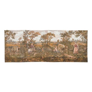 Nice Vintage French Aubusson Style Jacquard Tapestry, 1980s For Sale