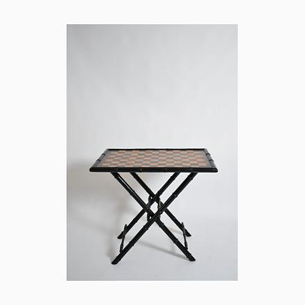 Ebonised Wood and Faux Bamboo Table, 1960s For Sale - Image 6 of 6