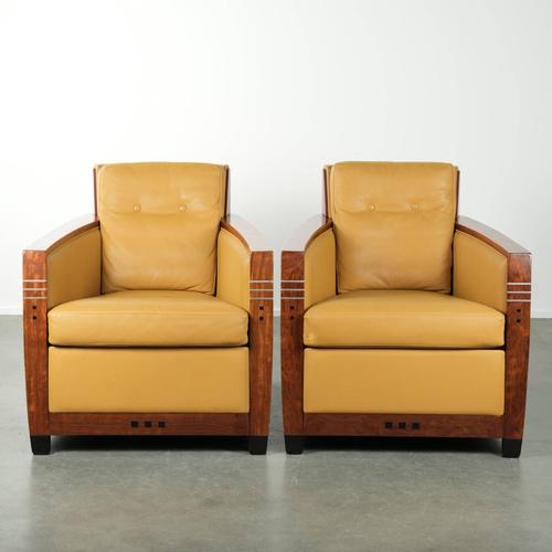 Art Deco Decoforma Series Frank Armchairs in Yellow Cowhide from Schuitema, Set of 2 For Sale - Image 16 of 16