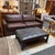 Arhaus Kent Leather Ottoman With Lower Trays For Sale - Image 12 of 14