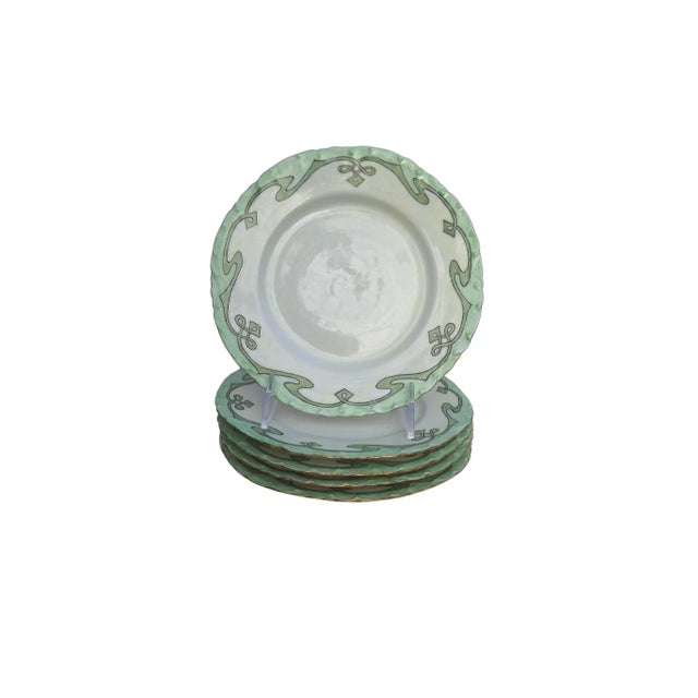 Last Chance!Antique Austrian Art Nouveau Salad Plates - Set of 5 For Sale - Image 12 of 12