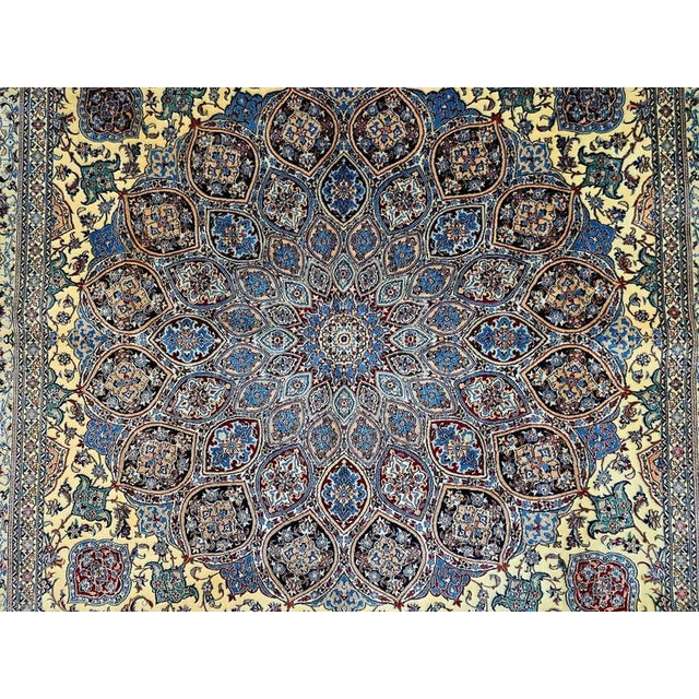 Persian Nain 6La Silk & Cork Wool Hand-Knotted H1 For Sale - Image 10 of 11