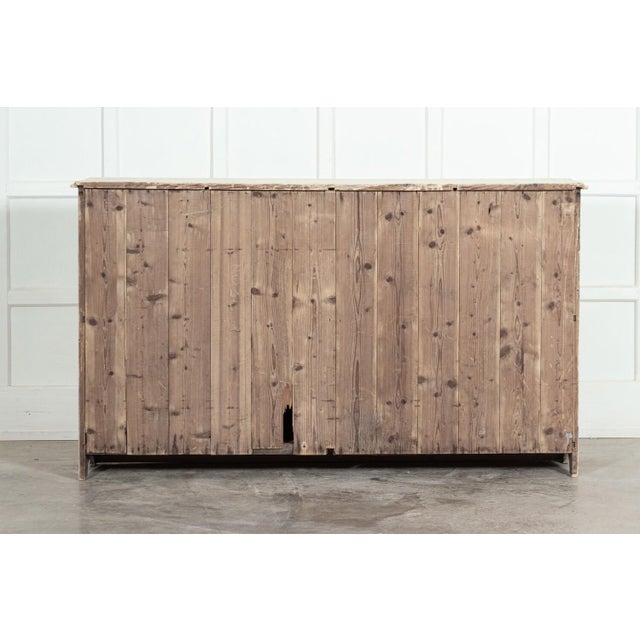 Large English Bleached Pine Locker Cabinet, 1890 For Sale - Image 15 of 16