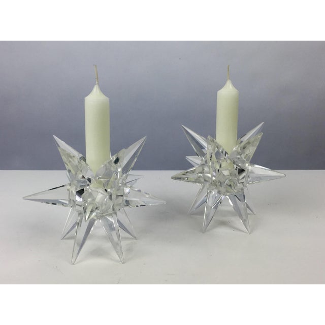 Rosenthal Crystal Vintage Star Candle Holders A Pair Chairish
