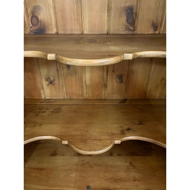 Vintage Rustic Scrubbed Pine Neoclassical Style Cabinet For Sale - Image 9 of 11