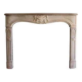 Waldorf Astoria Louis XV French Limestone Mantel For Sale