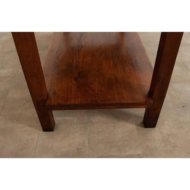 Brown French 19th Century Walnut and Oak Work Table For Sale - Image 8 of 12