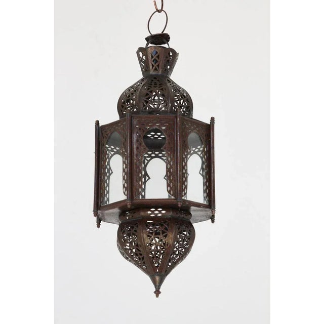 Moorish Clear Glass Lantern, Octagonal Shape For Sale - Image 10 of 12
