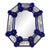 Italian Octagonal Murano Glass Mirror with Blue Floral Carved Detailing by Simoeng for Simoeng For Sale - Image 9 of 9